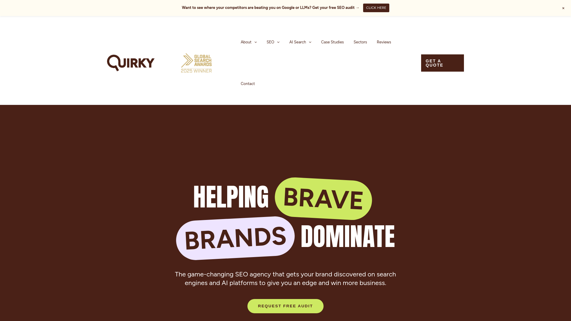 website screenshot of https://myquirkydigital.com/