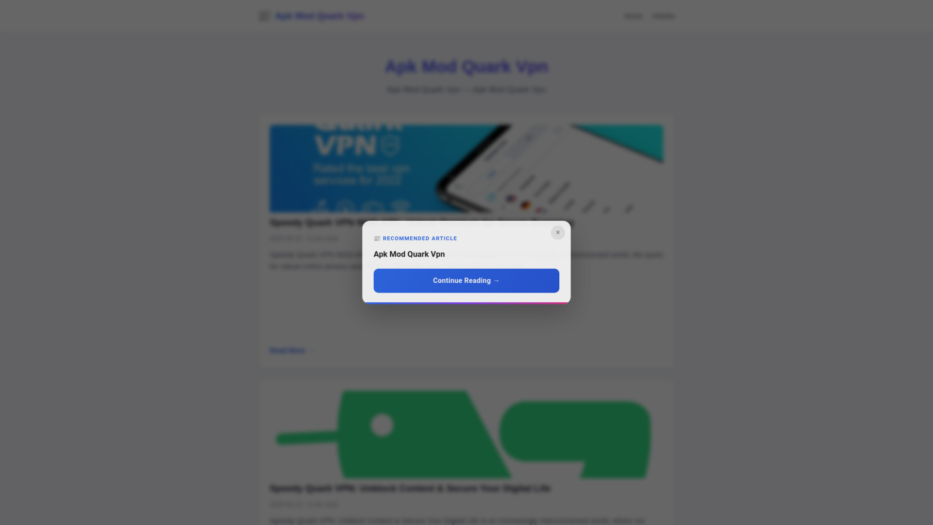 website screenshot of https://apk-mod-quark-vpn.pages.dev/
