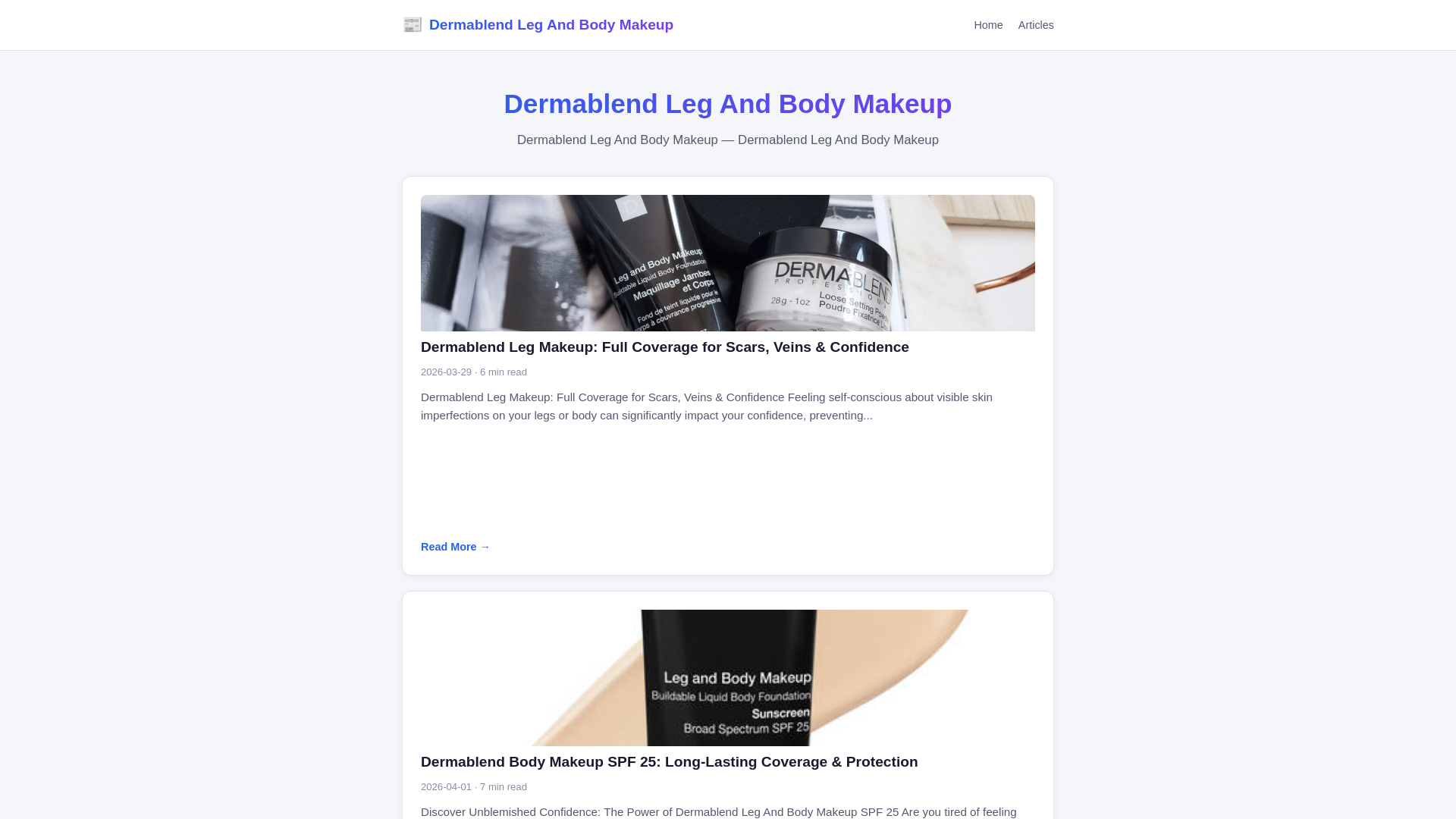 website screenshot of https://dermablend-leg-and-body-makeup.pages.dev/