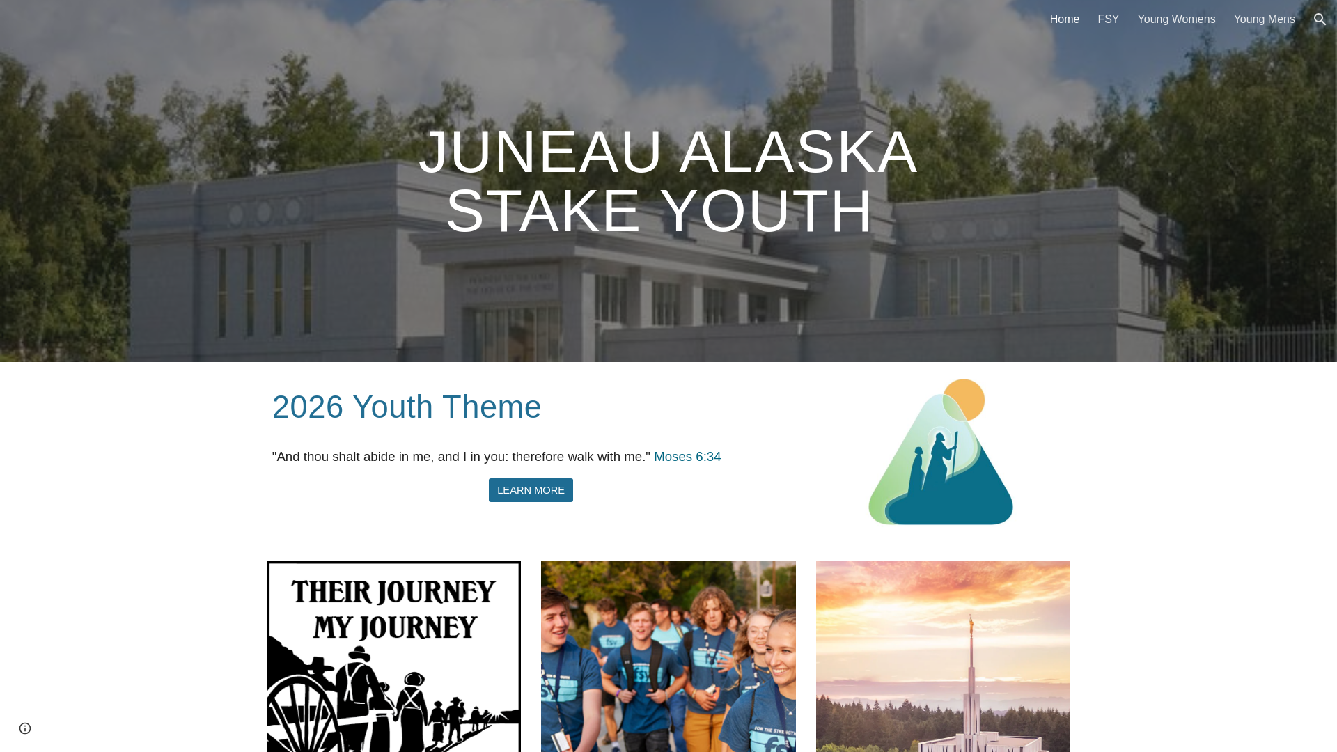 website screenshot of https://juneaualaskastakeyouth.org/