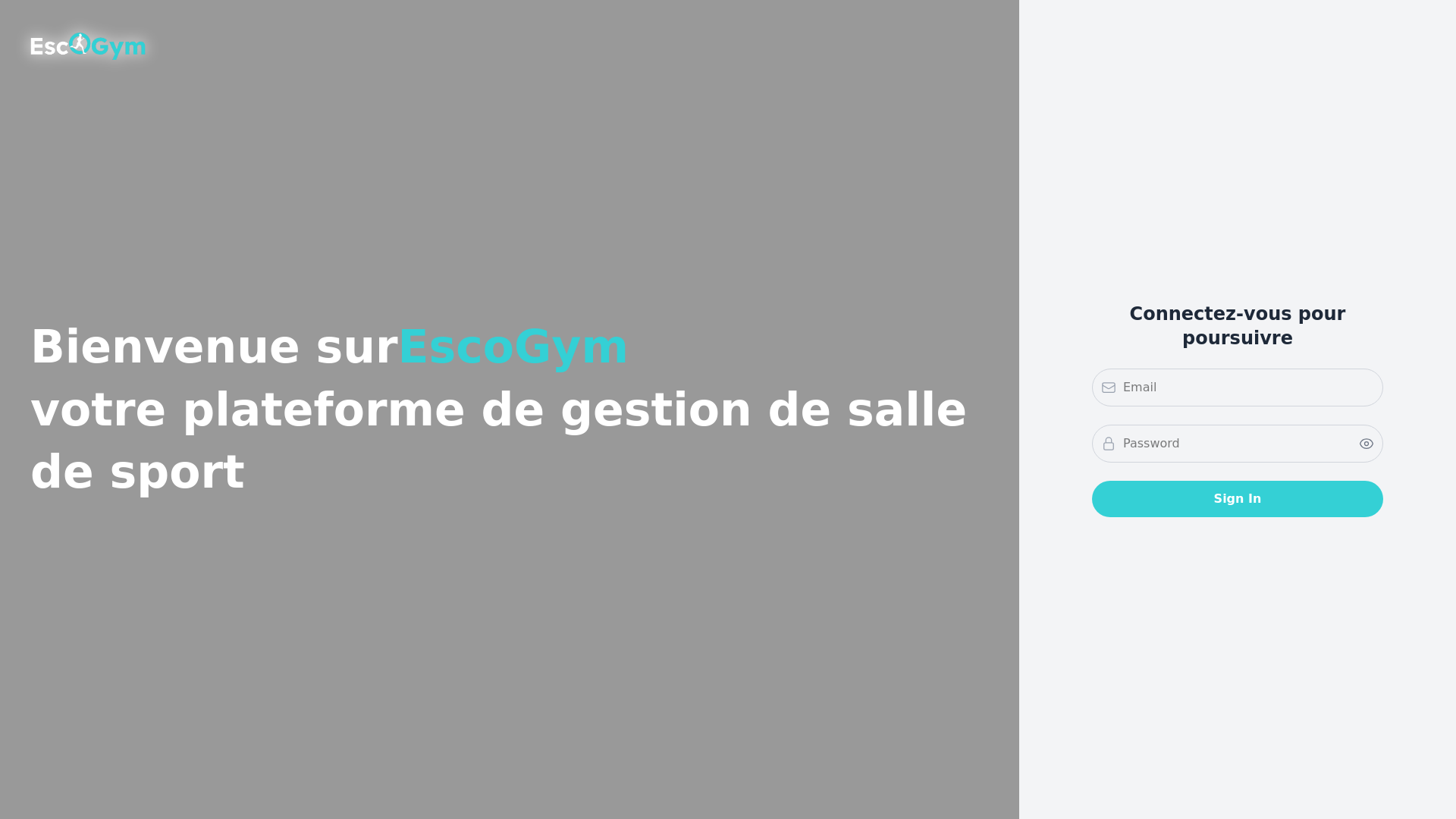 website screenshot of https://escogym-dashboard.pages.dev/