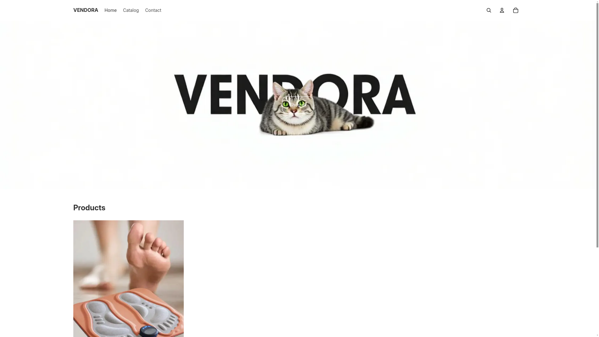 website screenshot of https://vendorapro.shop/