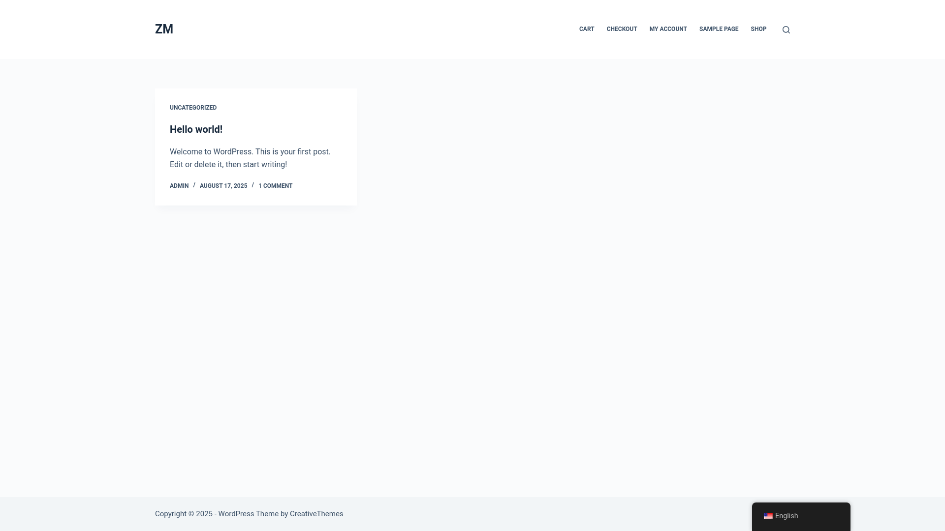 website screenshot of https://zm-tech.store/