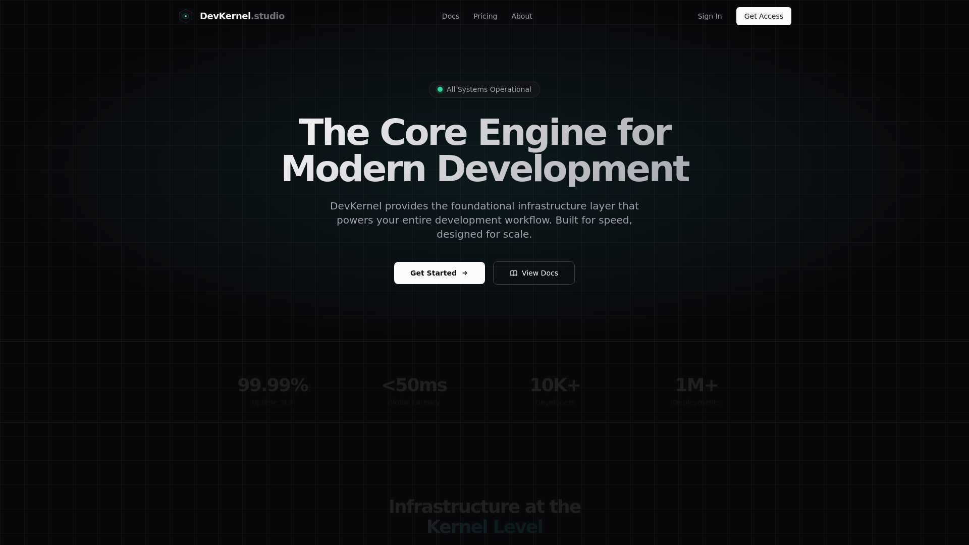 website screenshot of https://devkernel.pages.dev/