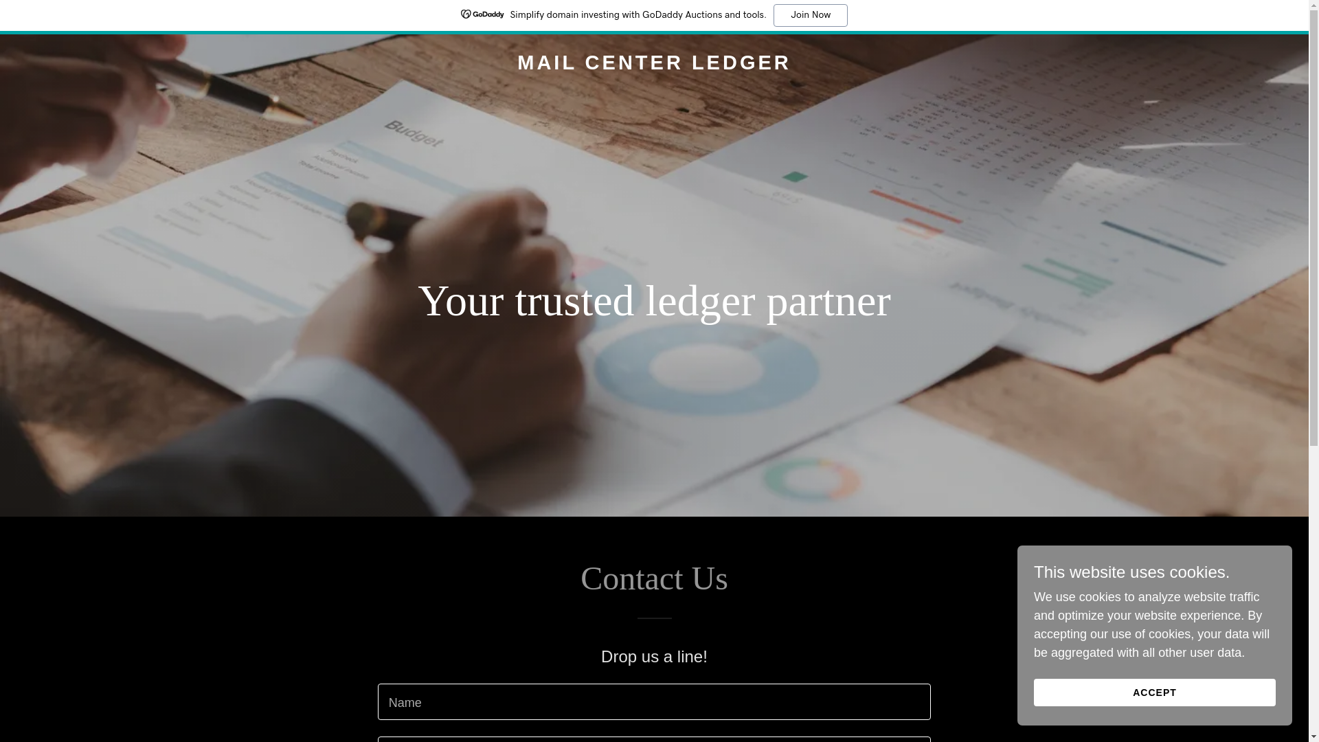 website screenshot of https://mailcenter-ledger.com/