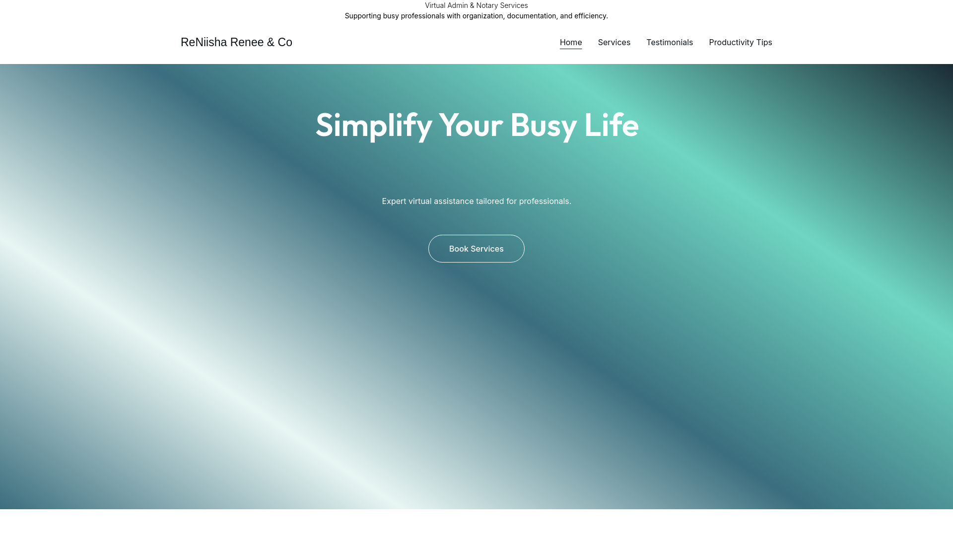 website screenshot of https://reniishareneeco.com/