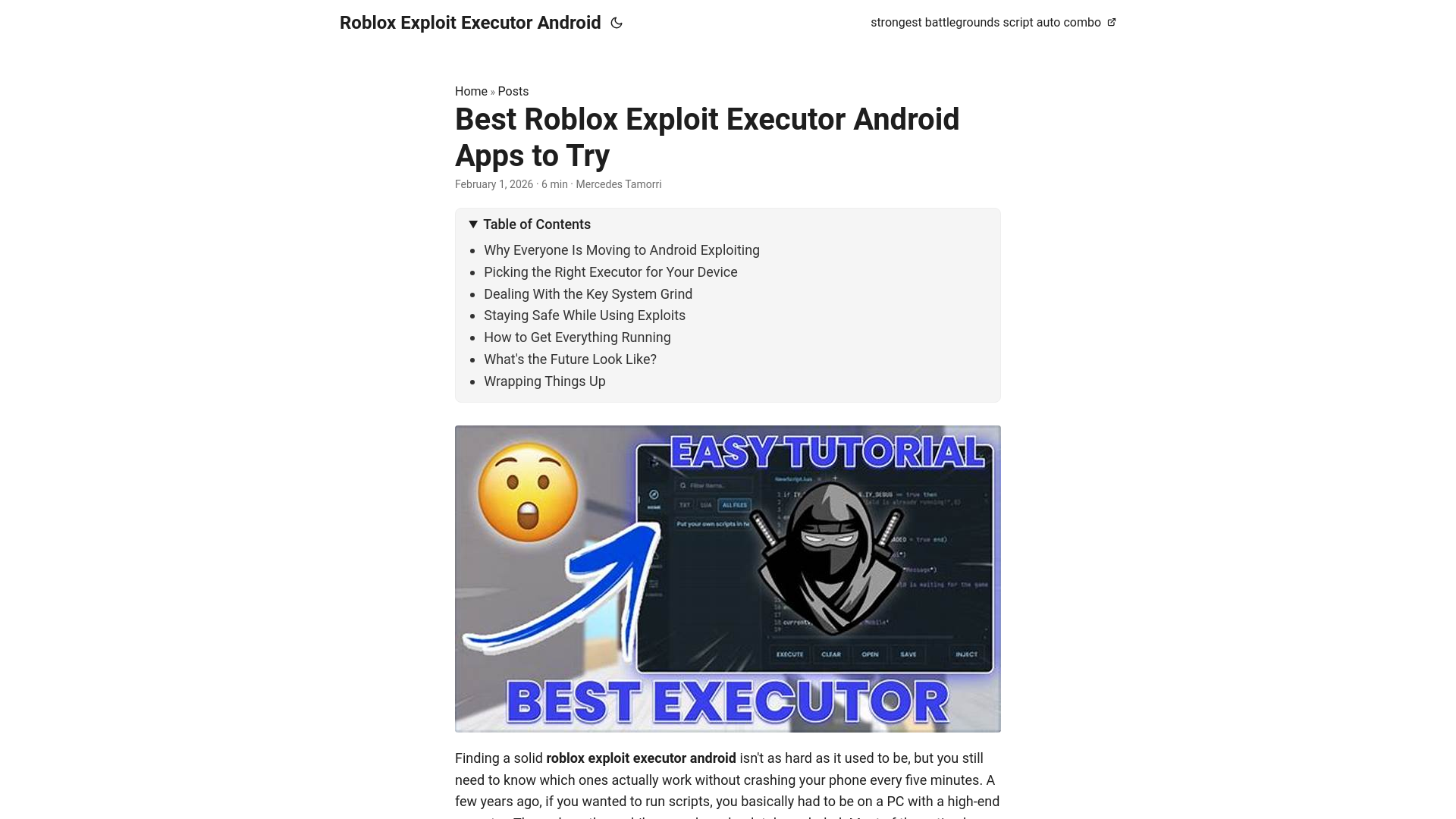 website screenshot of https://roblox-exploit-executor-android.pages.dev/