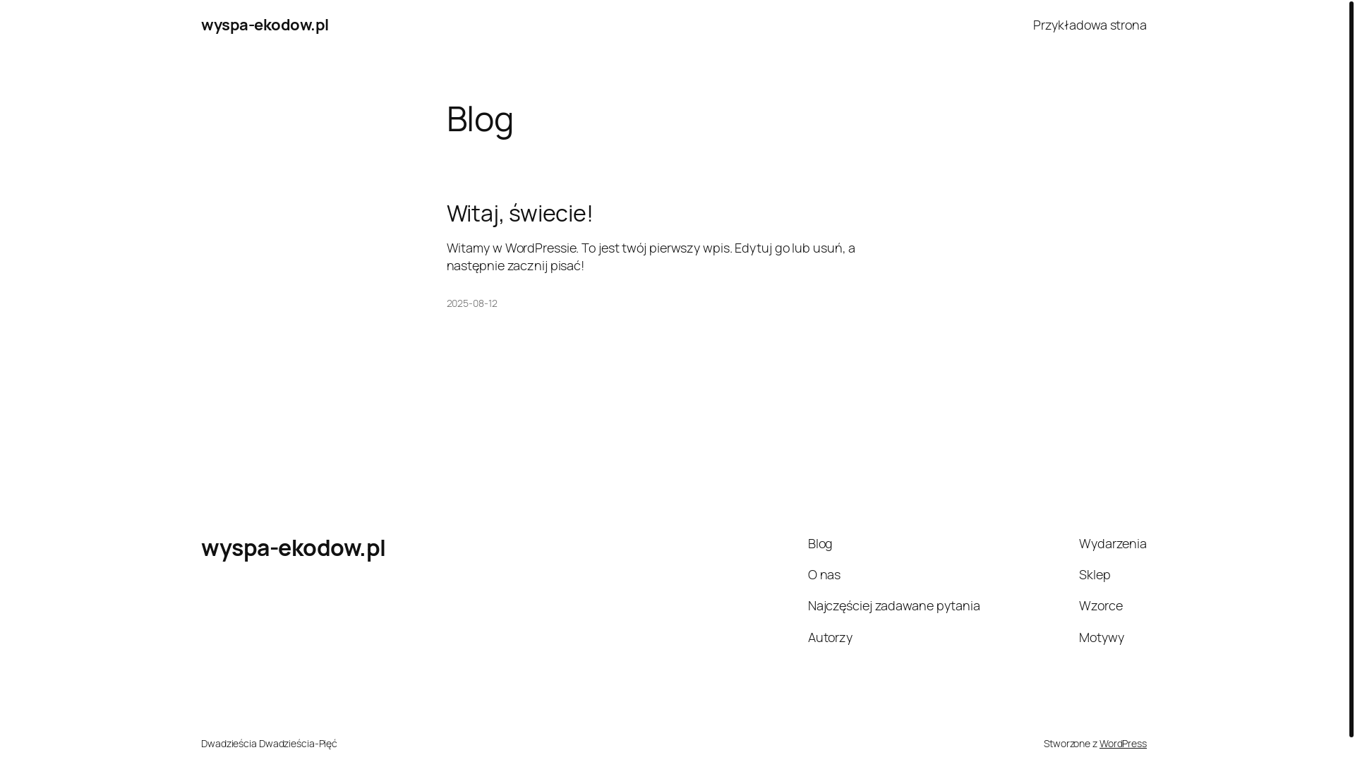 website screenshot of https://wyspa-ekodow.pl/