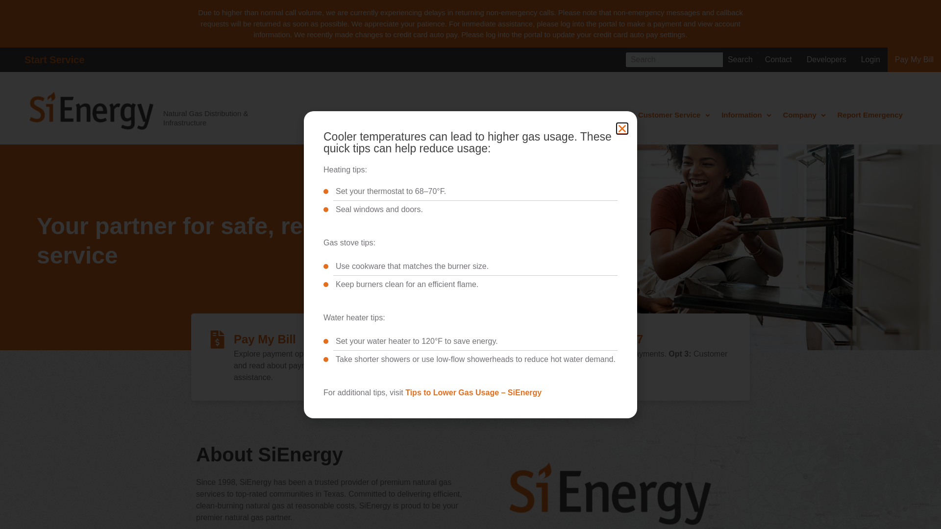 website screenshot of https://www.sienergy.com/