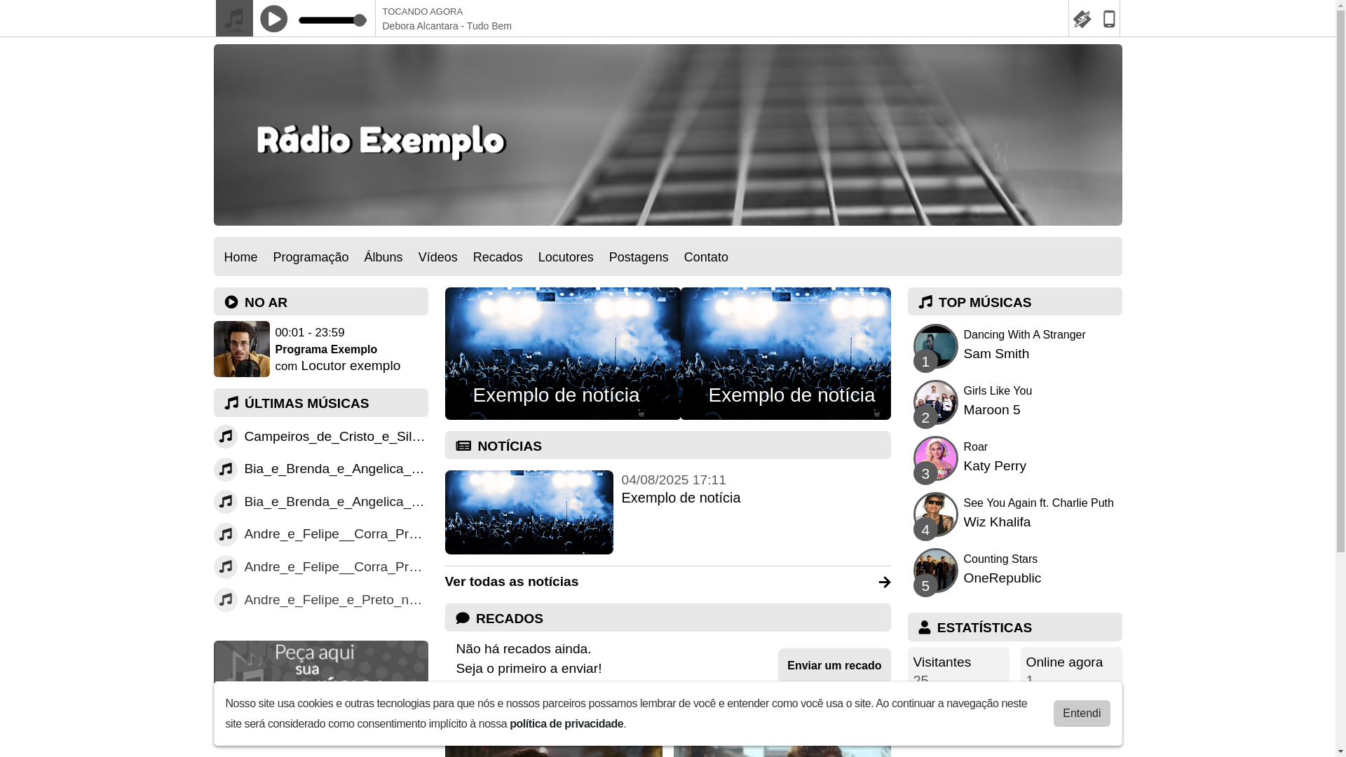 website screenshot of https://radioficabem.com/