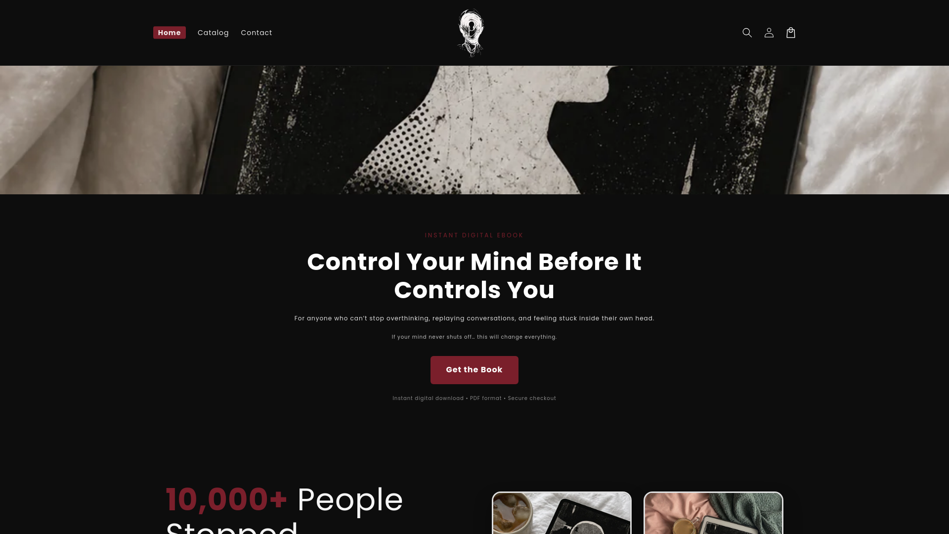 website screenshot of https://headlockebook.com/