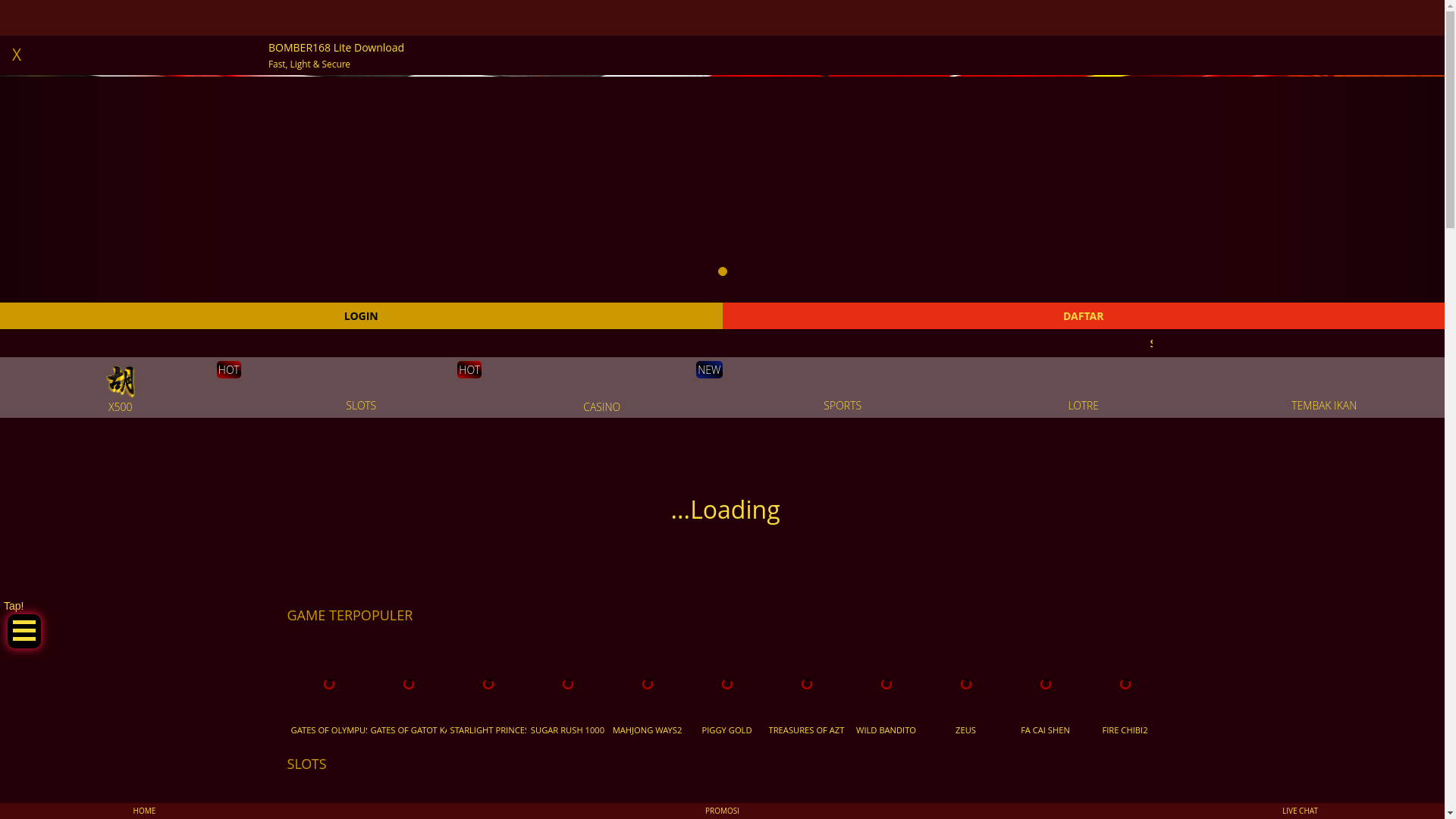 website screenshot of https://bomber168.cfd/