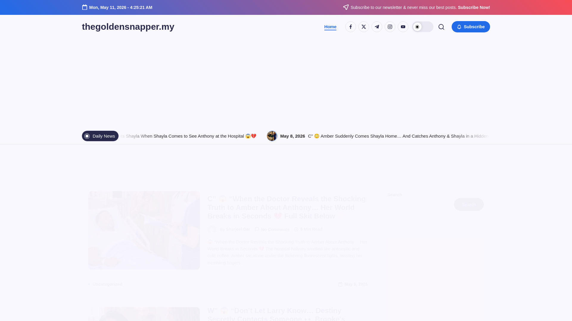 website screenshot of https://thegoldensnapper.my