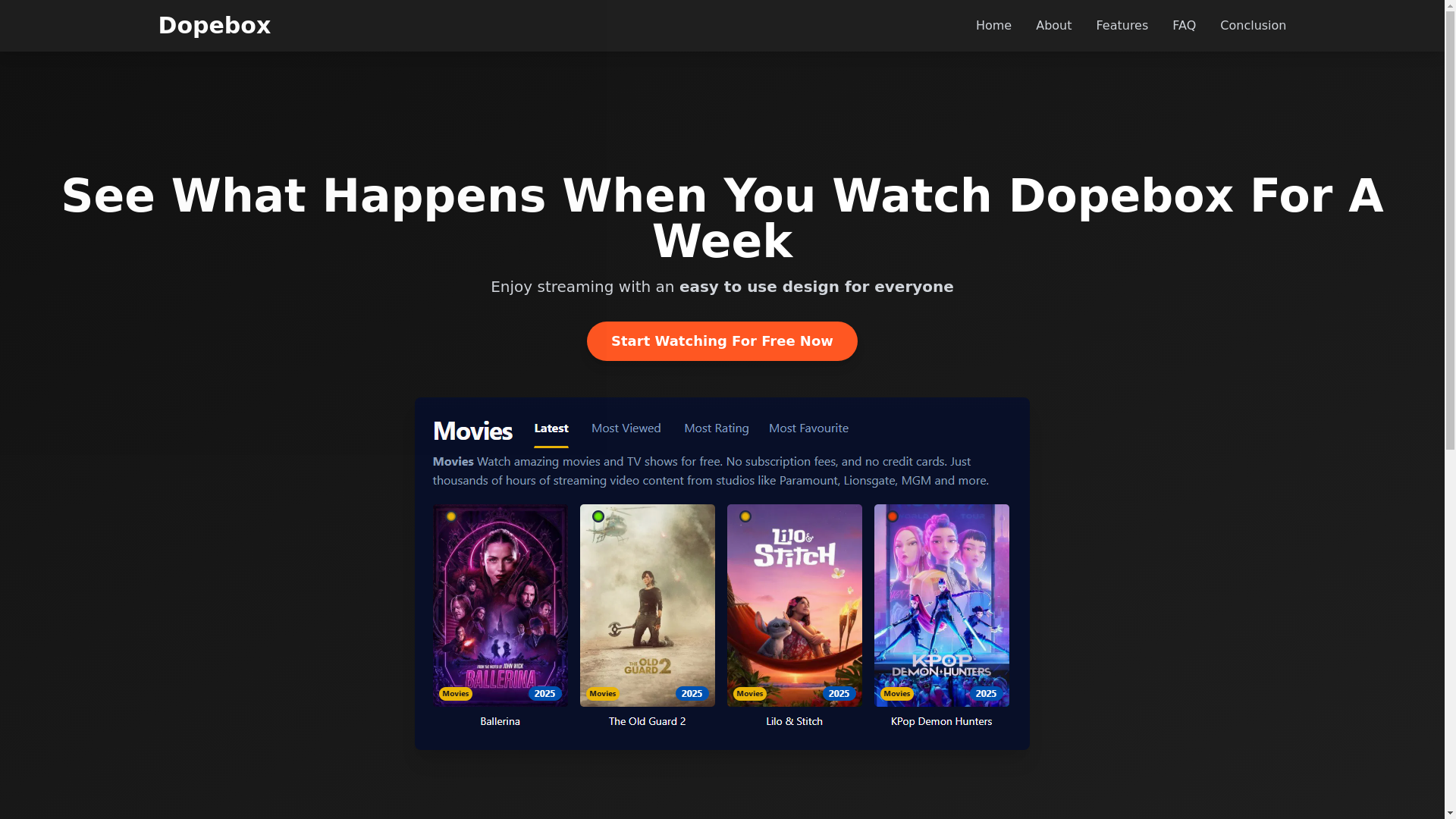 website screenshot of https://dopebox-axnb.pages.dev/