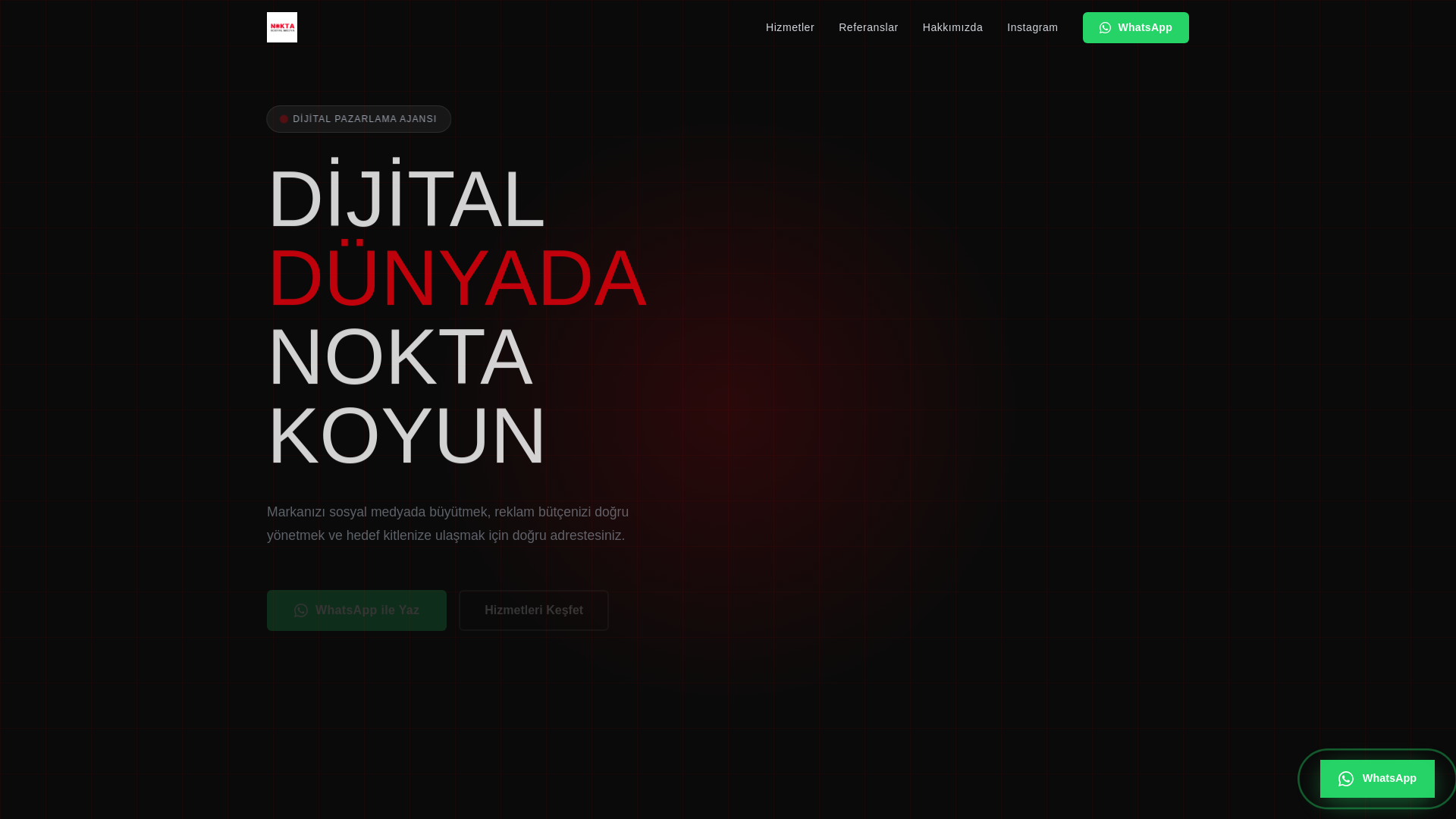website screenshot of https://noktasosyalmedya.com.tr/