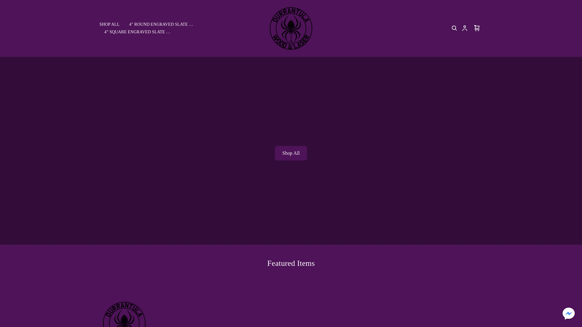 website screenshot of https://durrantulawoodandlaser.com/