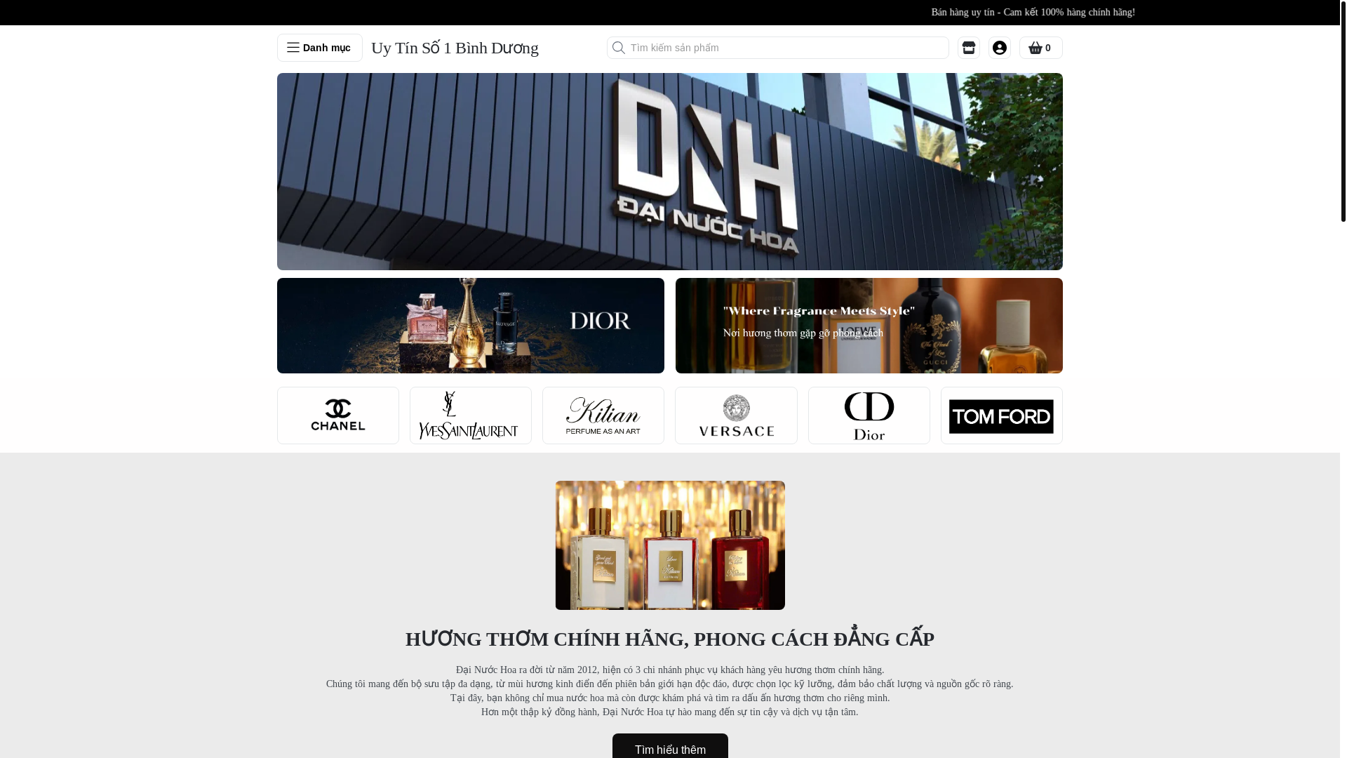 website screenshot of https://dainuochoa.com/