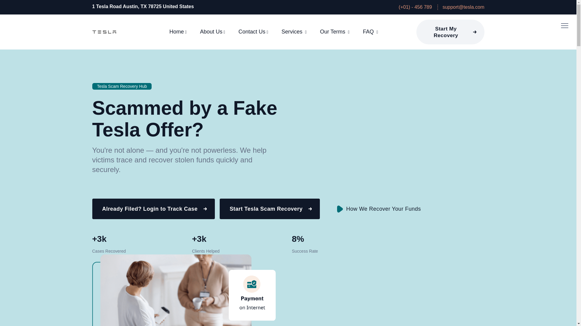 website screenshot of https://spacevaultrecovery.com/