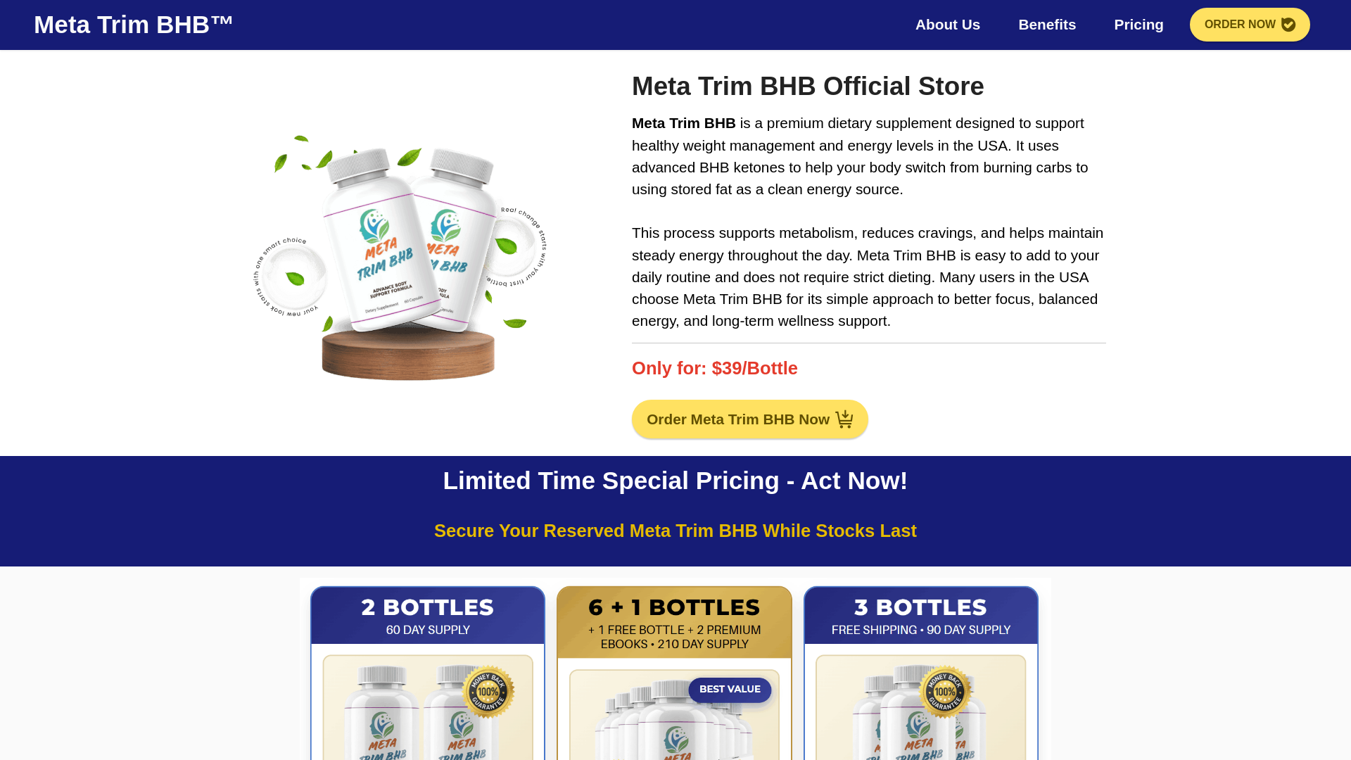 website screenshot of http://usa-metatrimbhb.us/