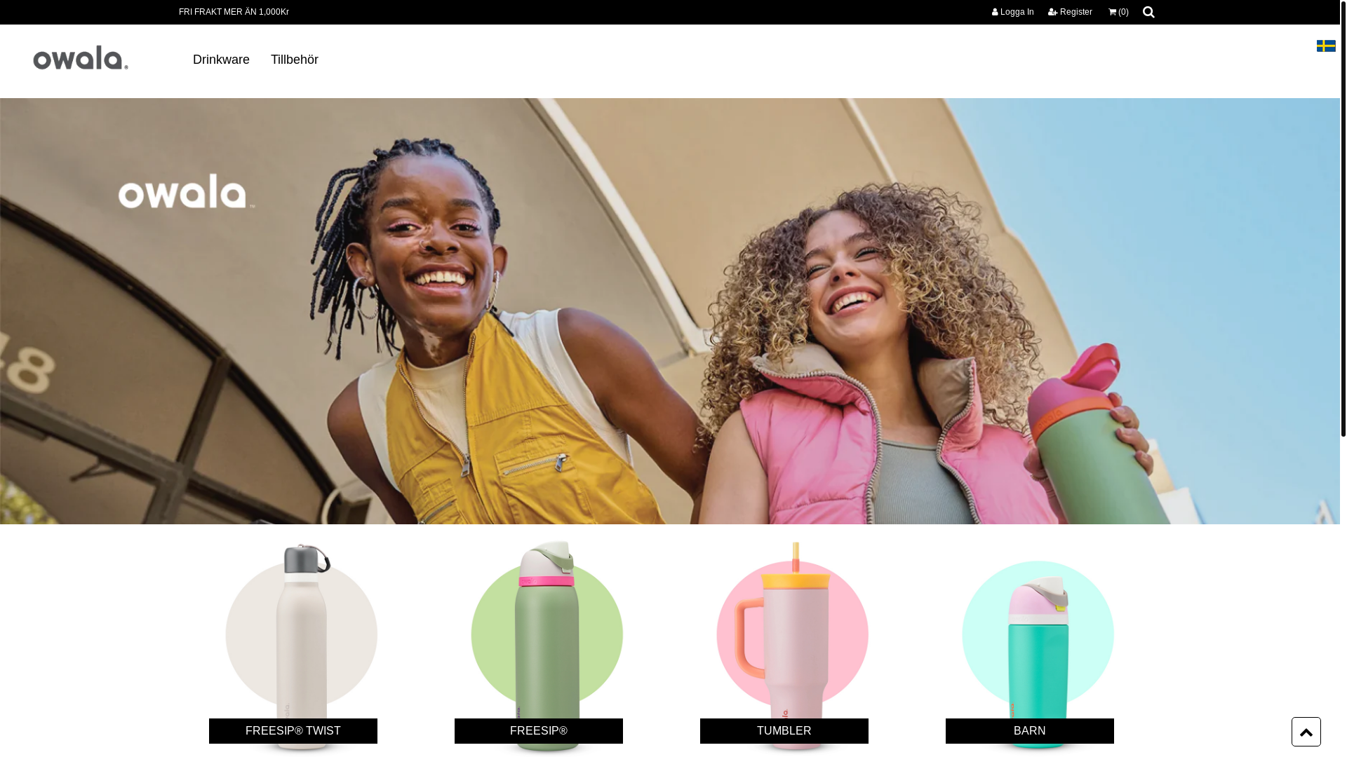 website screenshot of https://owalawaterbottle-sverige.shop/
