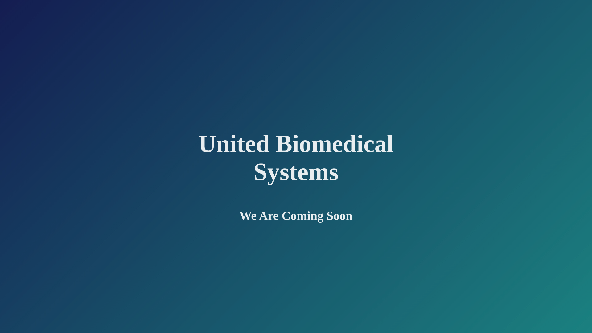 website screenshot of https://unitedbiomedicalsystems.com/