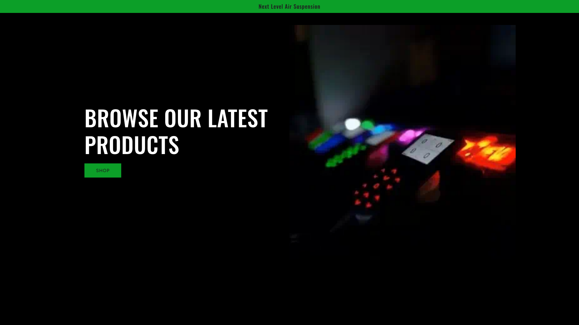 website screenshot of https://nextlevelairsuspension.com/