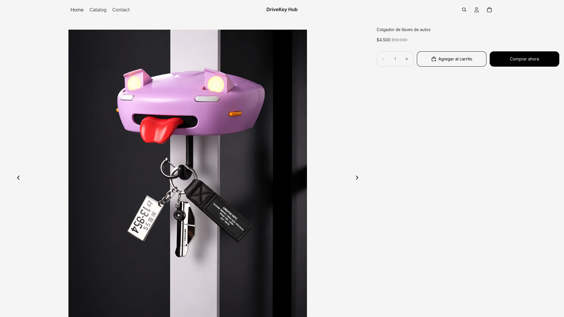 website screenshot of https://drivekeyhub.com/