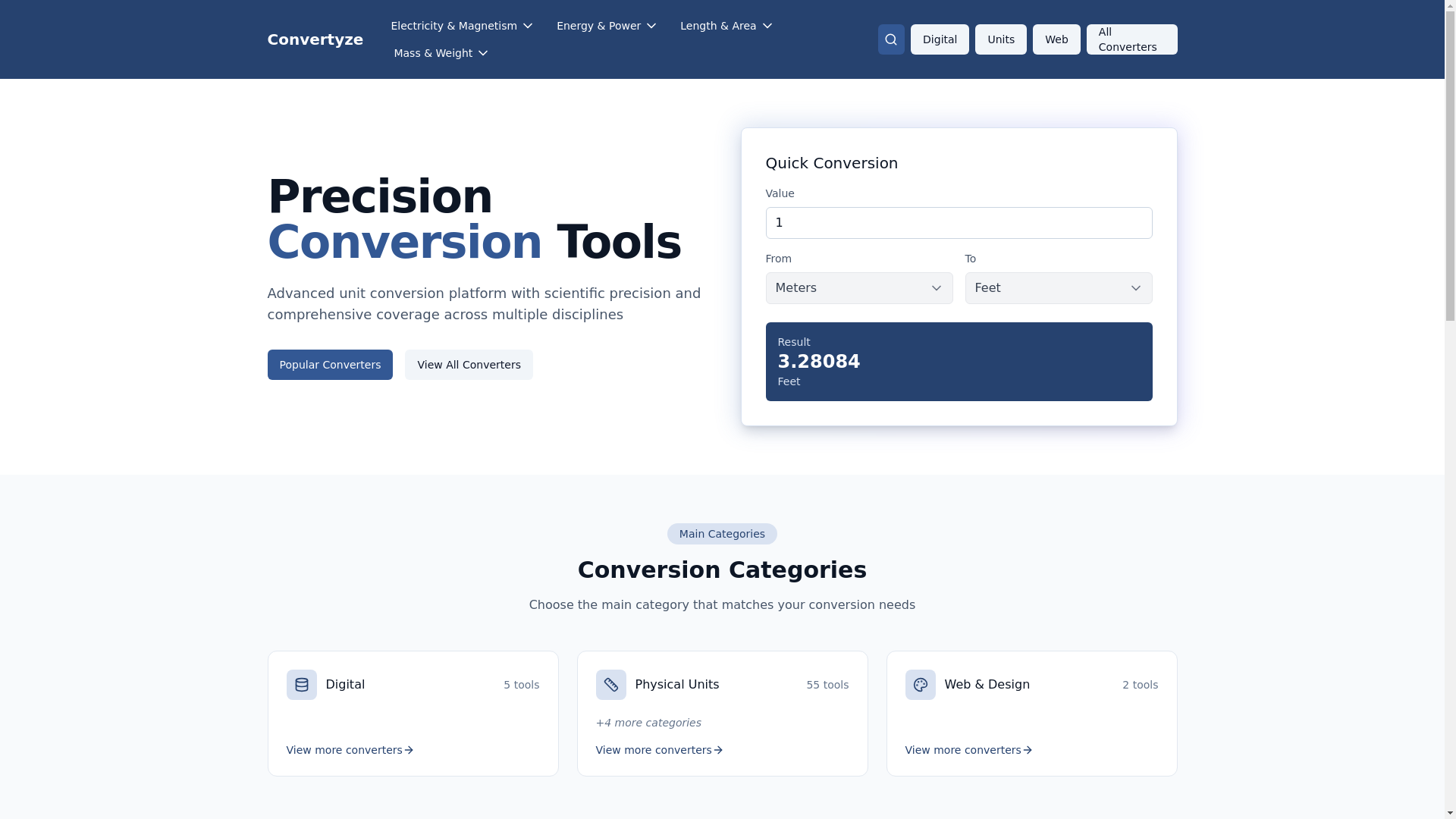 website screenshot of https://convertyze-gui.pages.dev/