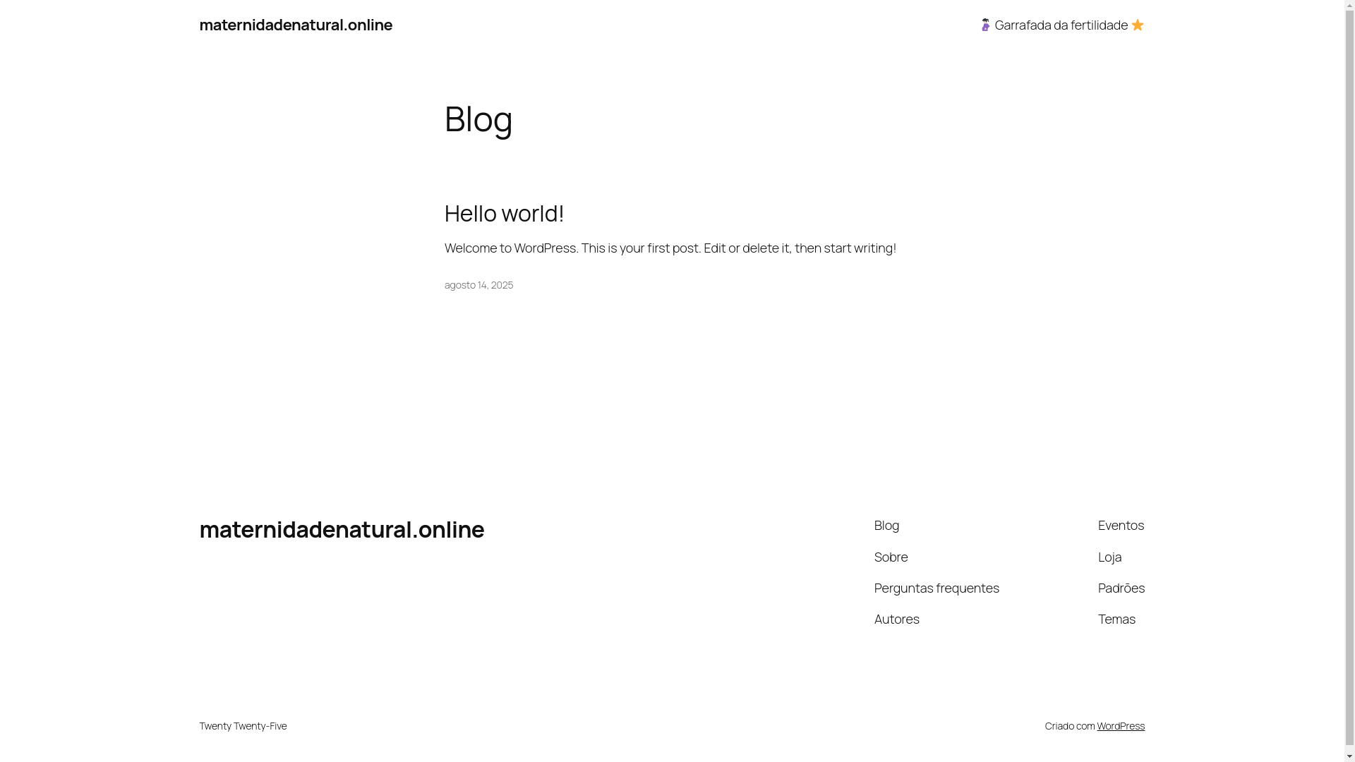 website screenshot of https://maternidadenatural.online/