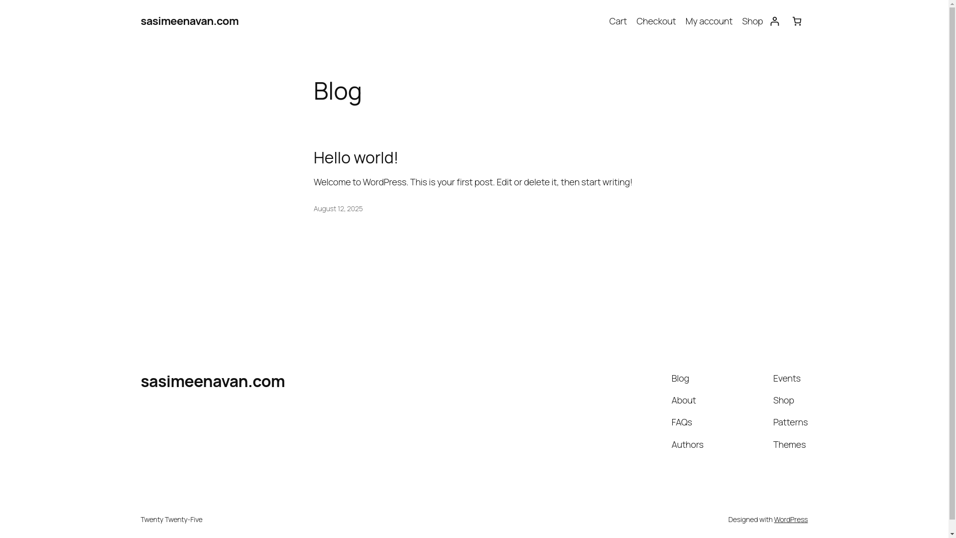 website screenshot of https://sasimeenavan.com/