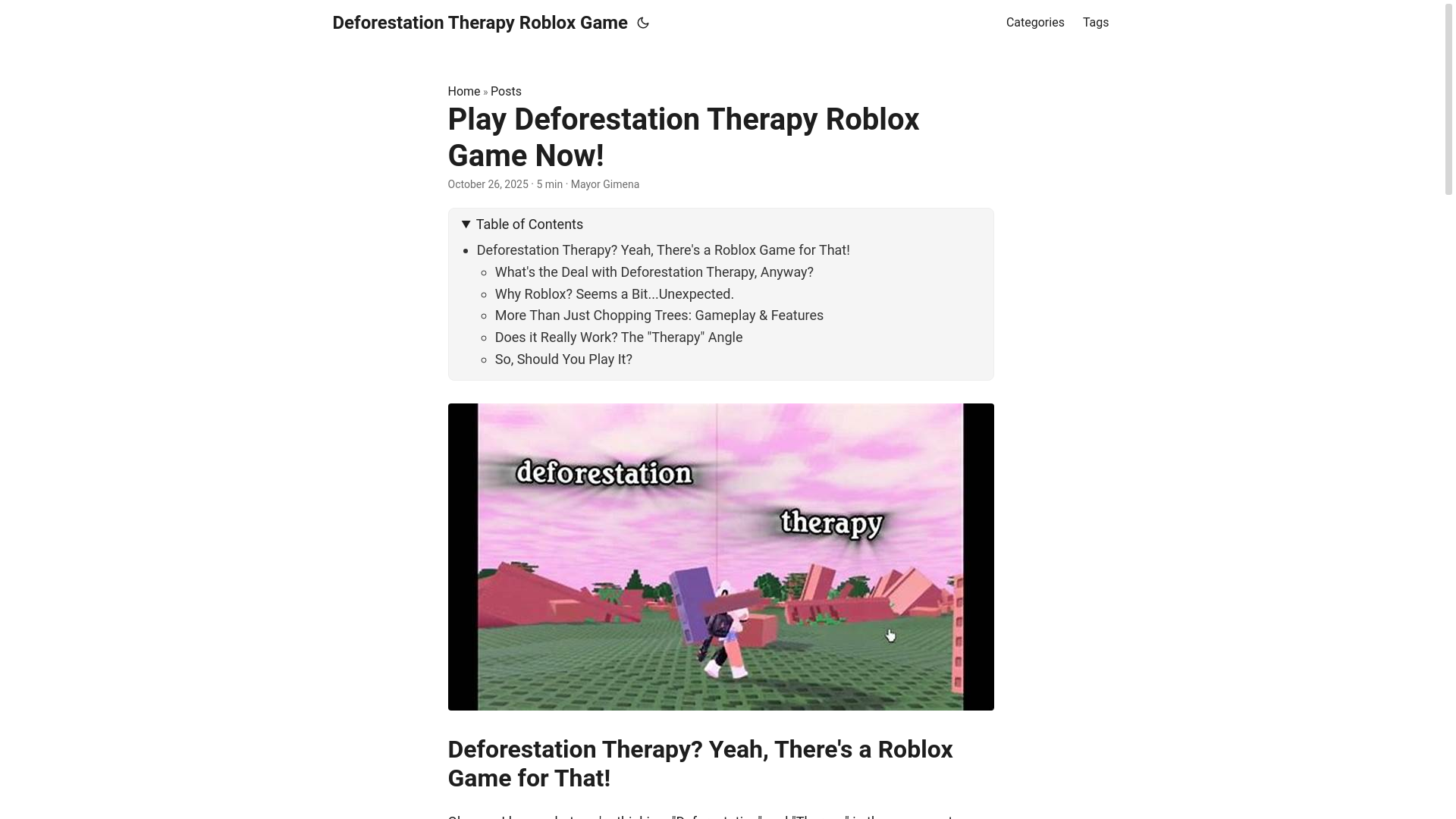 website screenshot of https://deforestation-therapy-roblox-game.pages.dev/