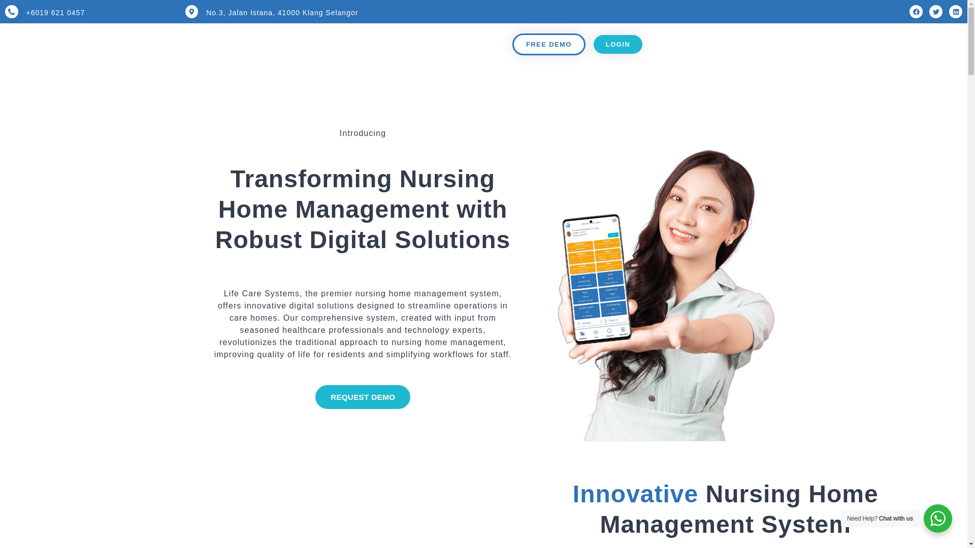 website screenshot of https://lifecaresystems.com.my/