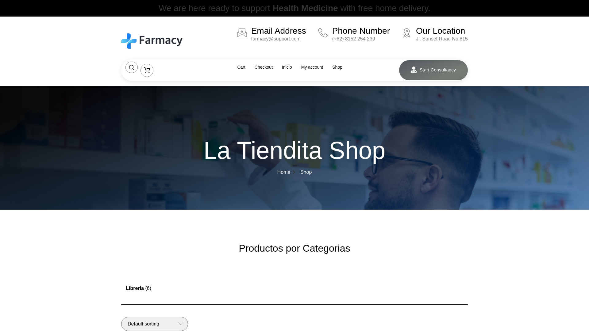 website screenshot of https://latienditashop.com.ar/