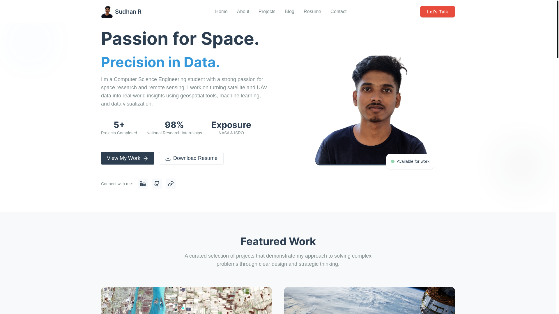 website screenshot of https://sudhan-r.pages.dev/