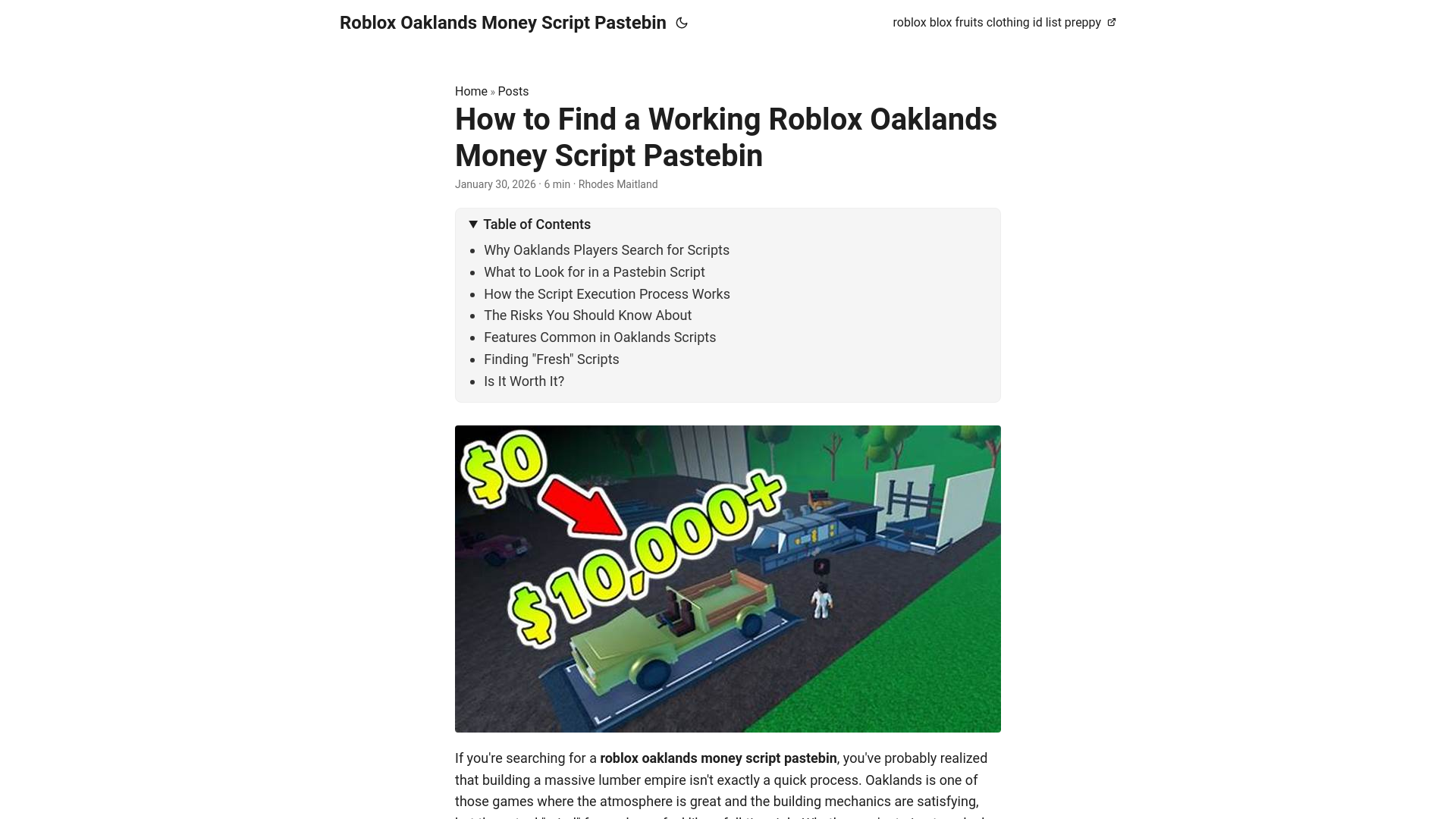 website screenshot of https://roblox-oaklands-money-script-pastebin.pages.dev/