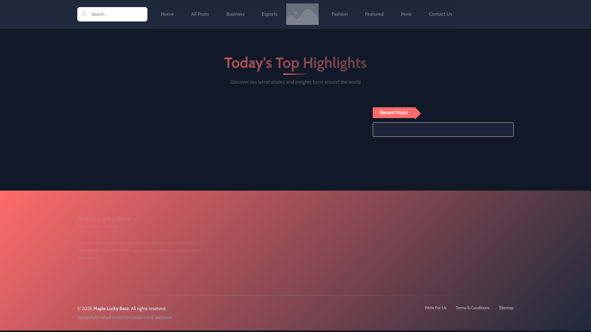 website screenshot of https://mapleluckybase.nl/