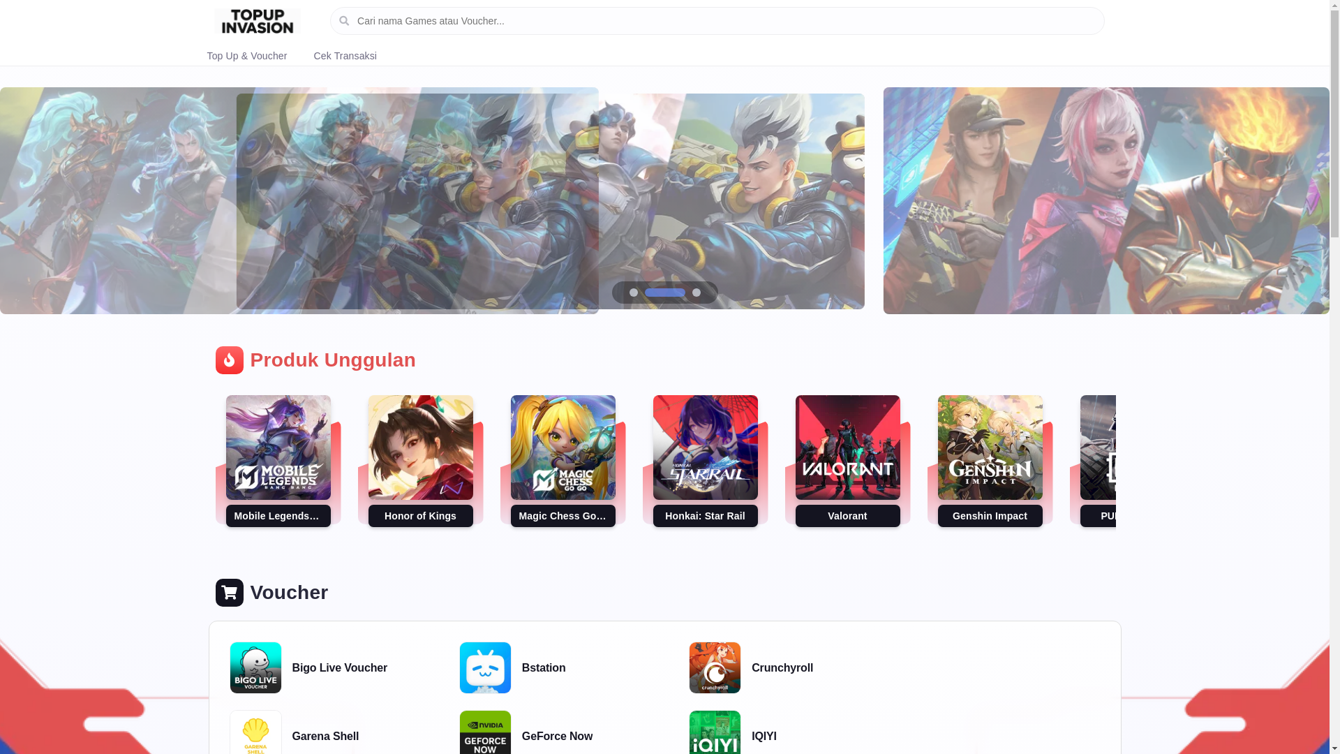 website screenshot of https://topupinvasion.com/