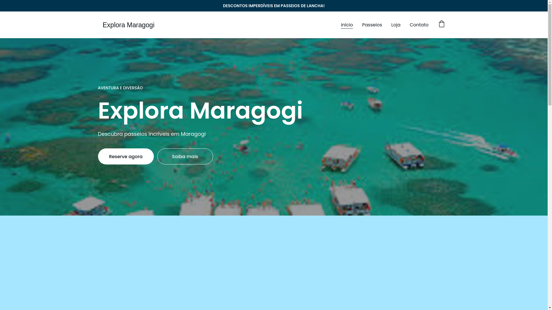 website screenshot of https://exploramaragogi.com.br/