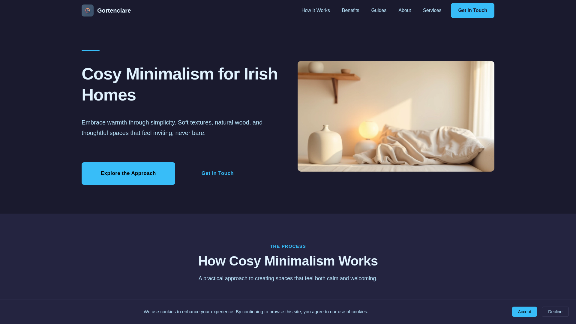 website screenshot of https://gortenclare.org