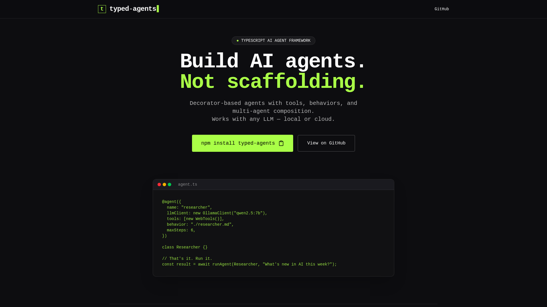 website screenshot of https://typed-agents.com