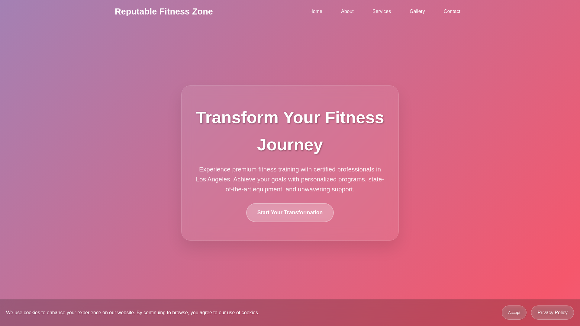 website screenshot of https://reputablefitnesszone.digital/