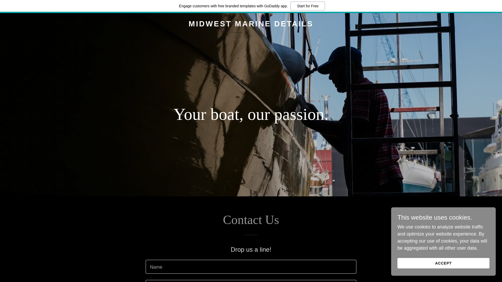 website screenshot of https://midwestmarinedetails.com/
