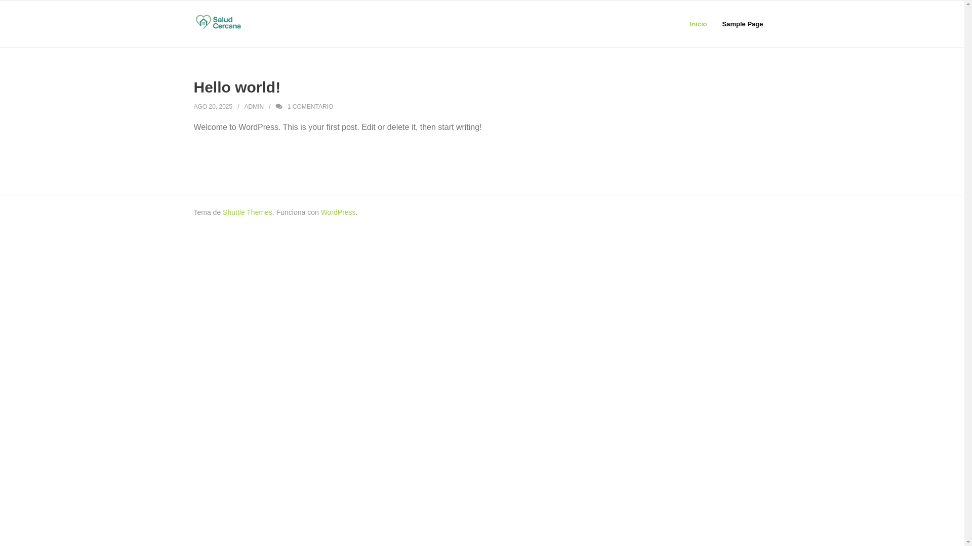 website screenshot of https://saludcercana.cl/