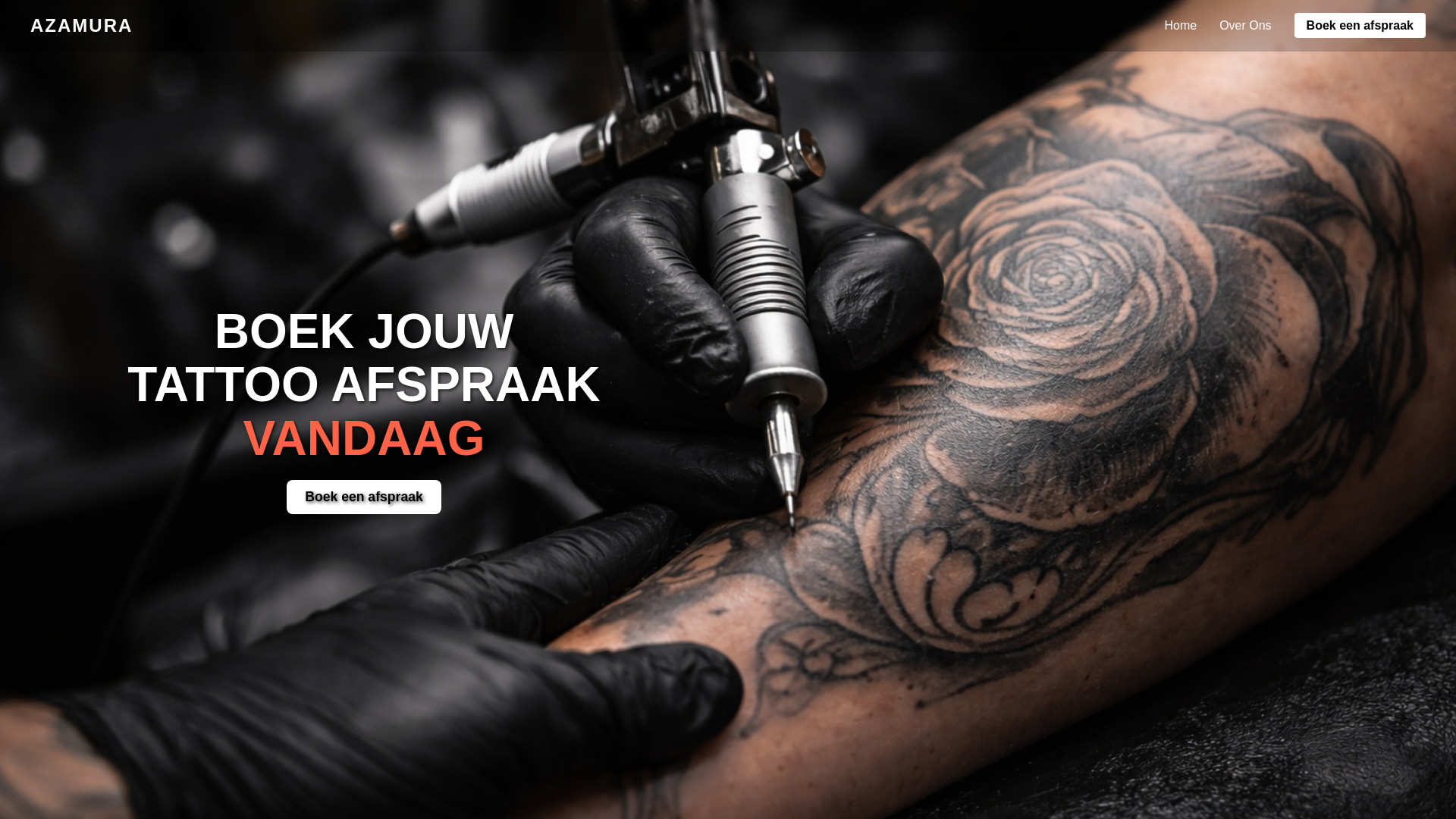 website screenshot of https://azamuratattoo.nl