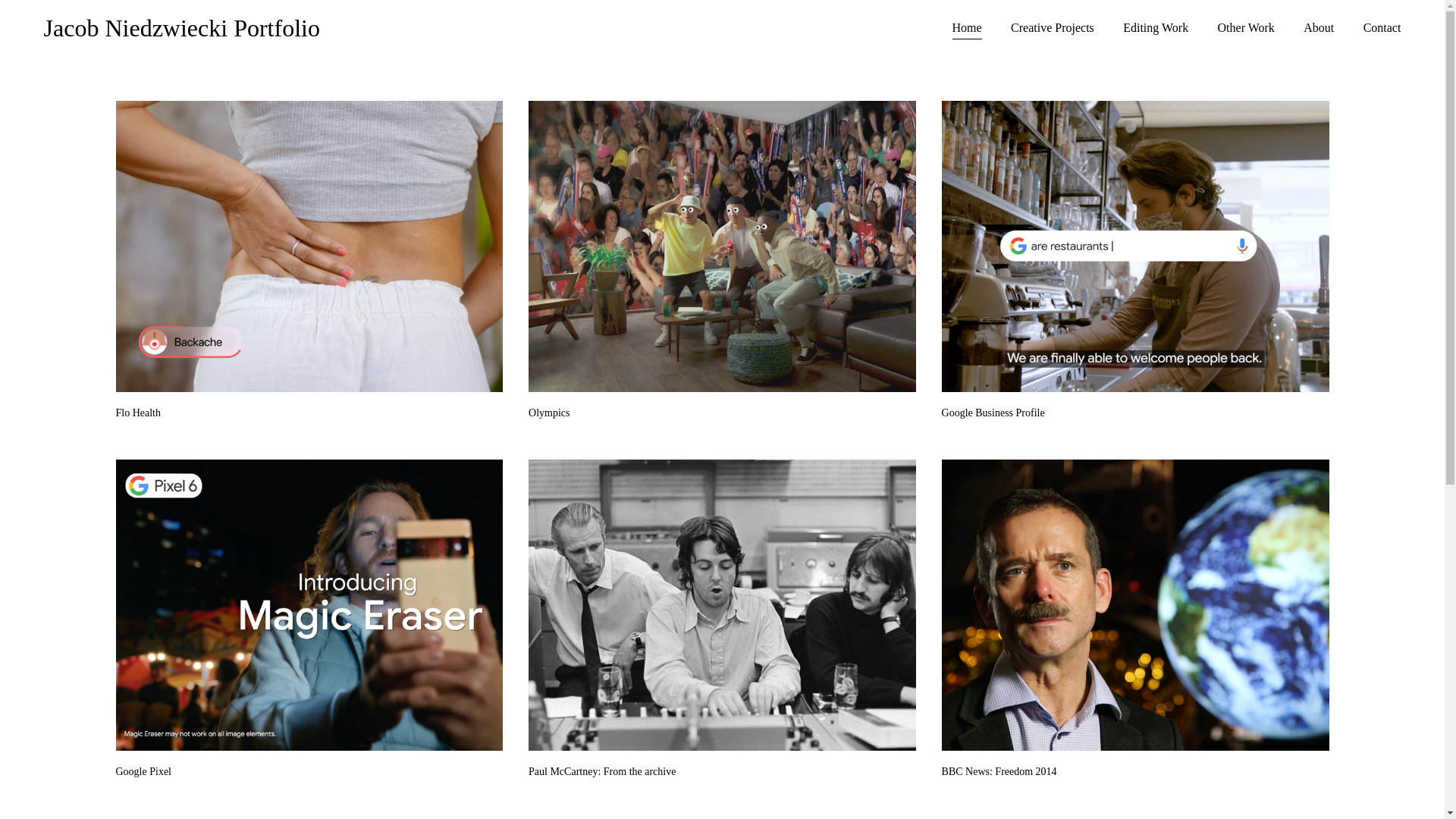 website screenshot of https://jacobniedzwiecki.com/