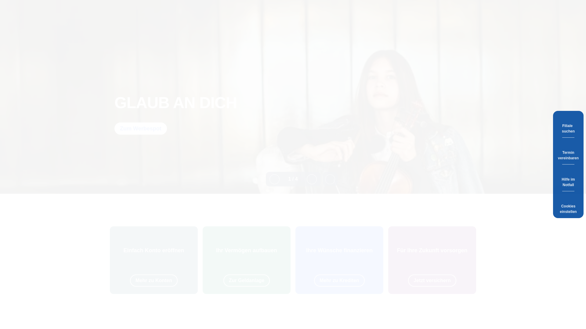 website screenshot of https://sparkasse.at/
