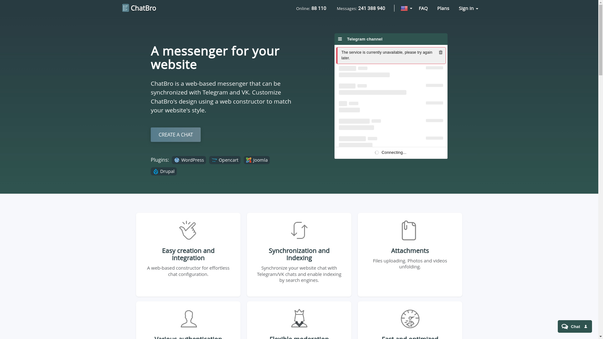 website screenshot of https://chatbro.com/
