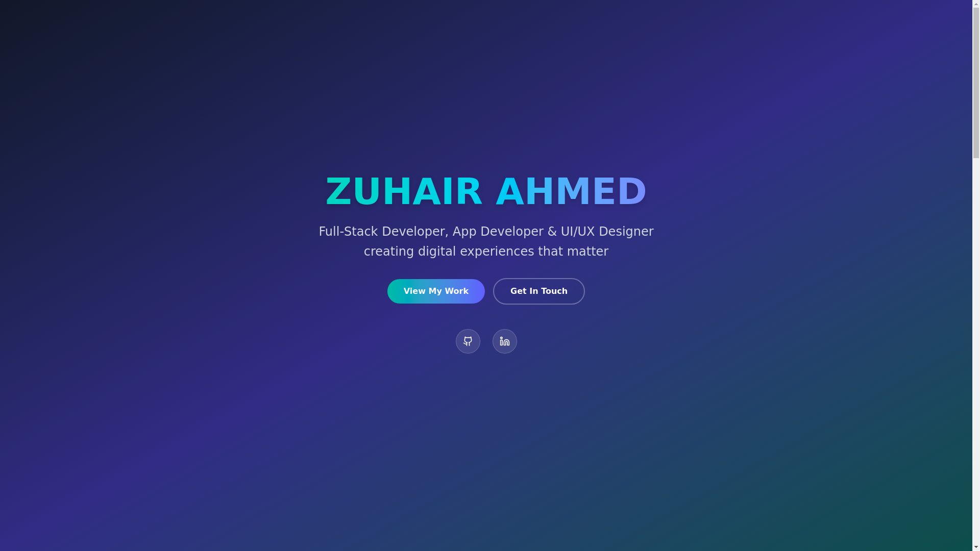 website screenshot of https://zuhair.blog/
