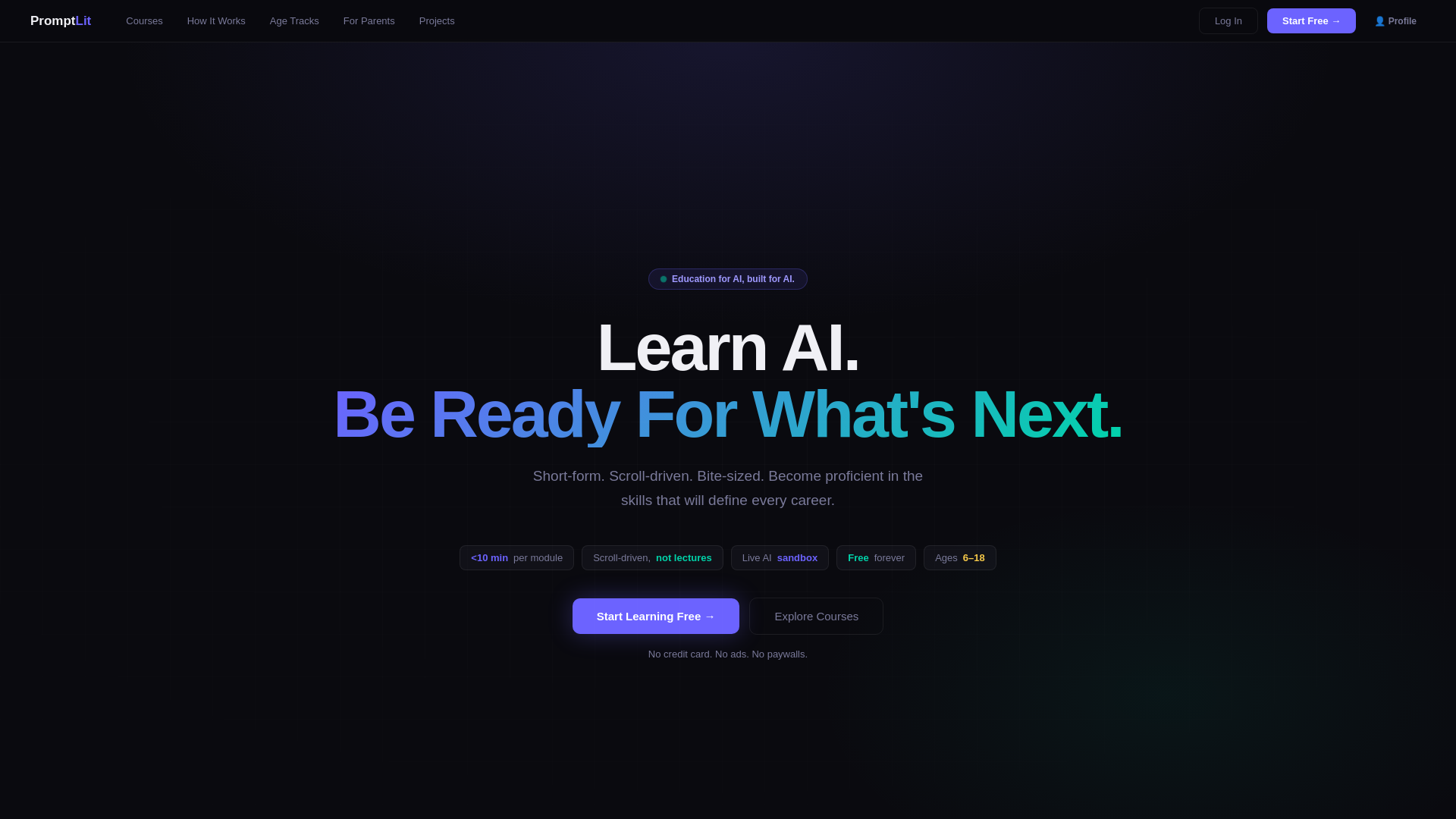 website screenshot of https://promptlit2.pages.dev/