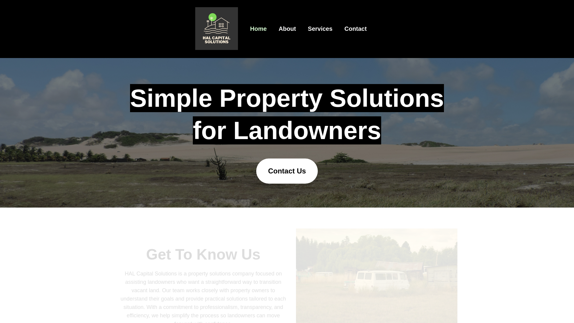 website screenshot of https://halcapitalsolutions.com/